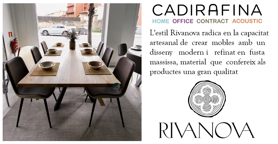 Rivanova, mesas de diseño en auténtica madera maciza